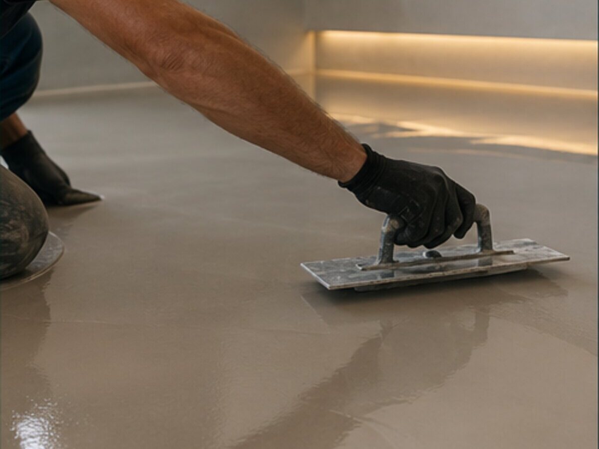 Aplicação premium de resina e porcelanato líquido